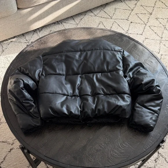 Zara Black Leather Jacket - Picture 3 of 3
